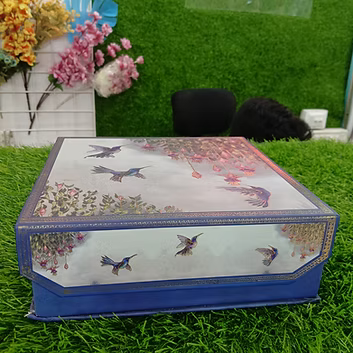 4Pc Jar Wooden Hamper Box with Plastic Jars | Gifting