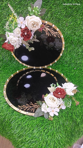 Personalized Black Acrylic Ring Platter