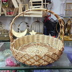 Cross Jali Cane Basket For Hamper & Home Decor