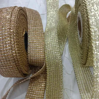 Glitter golden lace