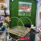 Golden Decoratiove Metal Hamper Basket