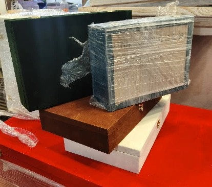 MDF Rectangle box / with velvet for Nikah file