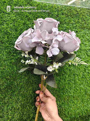 7 Head Big Rose Flower Bunch