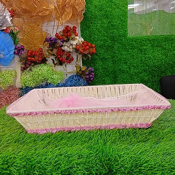 Multi purpose big pink tie up basket