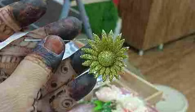 Sunflower Glitter Ball Sparkling Decorative Accent for Festive & Wedding Decor