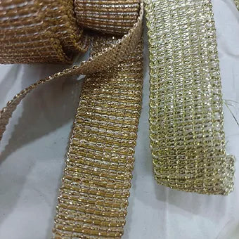 Glitter golden lace