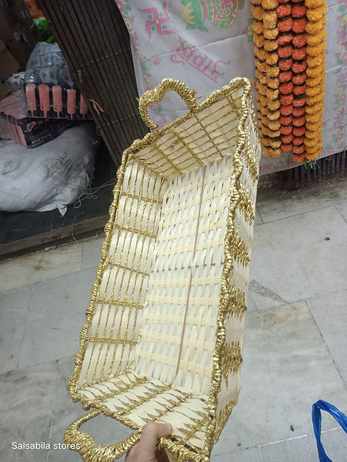 Painted Jute Tray(Basket)