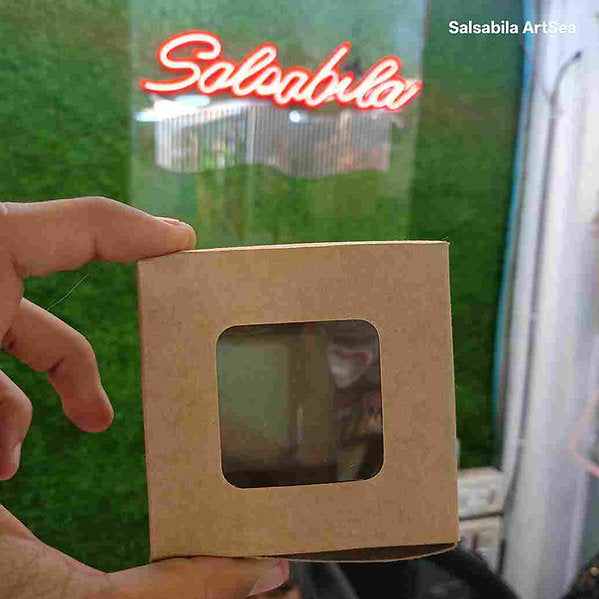 Khaki Window Cookie Boxes