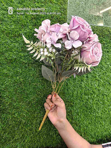 7 Head Big Rose Flower Bunch