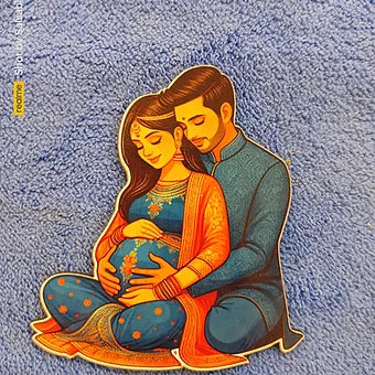 Pregnent couple cutouts MDF