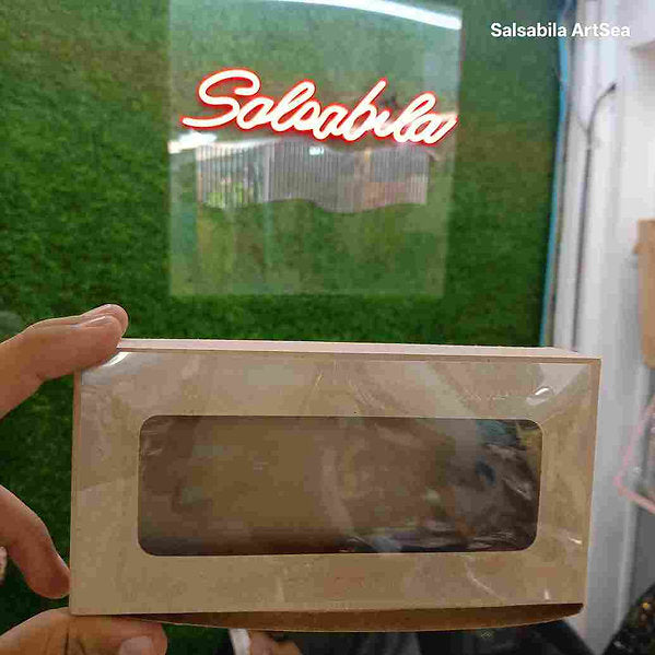 Khaki Window Cookie Boxes