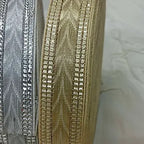 V shape golden designer lace