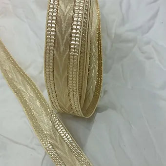 V shape golden designer lace