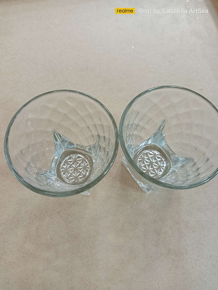Vintage Clear Small Glass Pair
