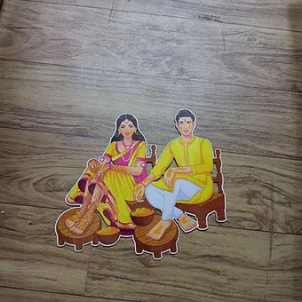 Haldi couple cutouts