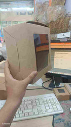 Khaki Window Cookie Boxes