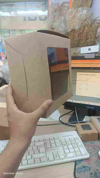 Khaki Window Cookie Boxes
