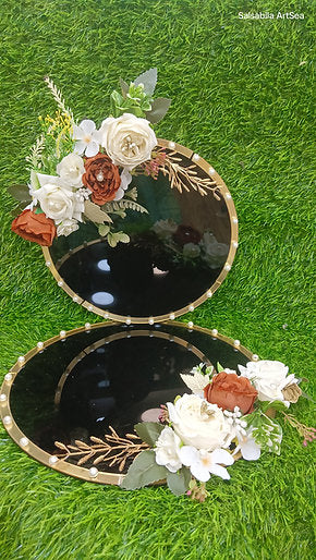 Personalized Black Acrylic Ring Platter