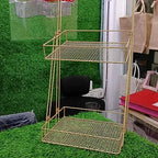 2 tier Metal Storage Tray - Gold Coated