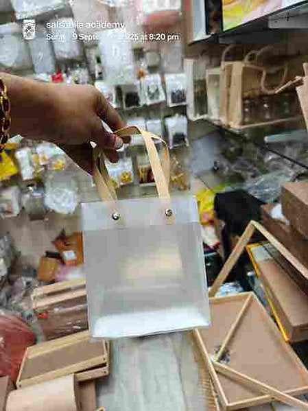 PVC Bag - Gold Handle