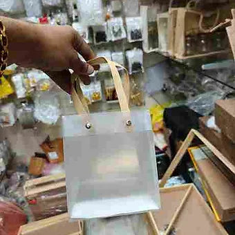 PVC bag - Gold handle