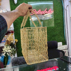 Golden Metal Mesh Basket