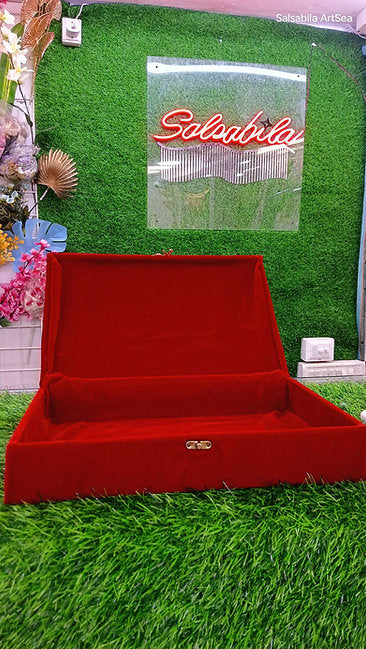 MDF Rectangle box / with velvet for Nikah file