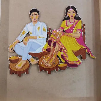 Haldi couple cutouts