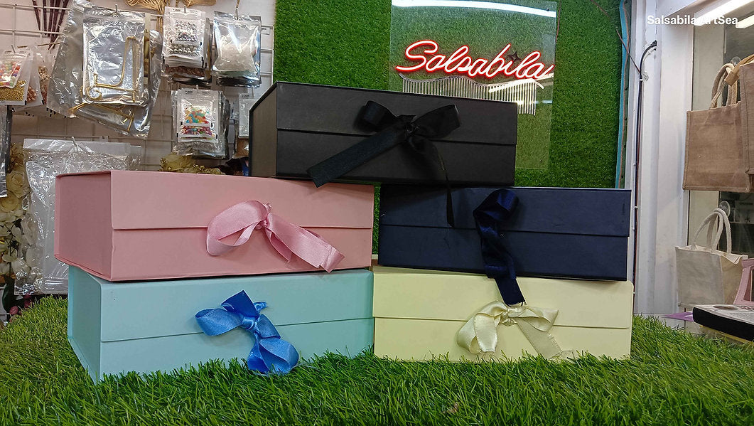 Plain Ribbon Trunk Collapsing Hamper Box