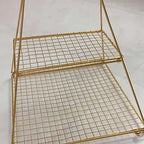 Metal tray 2 tier foldable