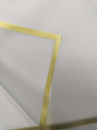 Bouquet Wrapping Paper Golden Boarder