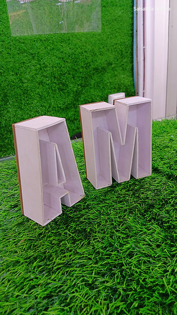 Monogram Letter Boxes Wooden or Foam Sheets For Dry fruits and Chocolate's gifting
