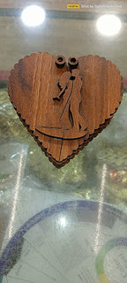 Heart Shape Ring Wooden Box