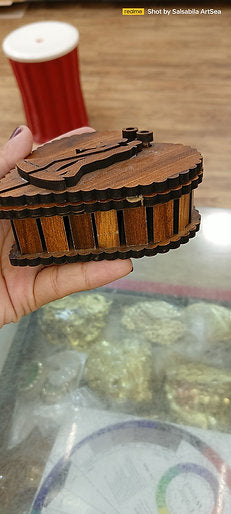 Heart Shape Ring Wooden Box
