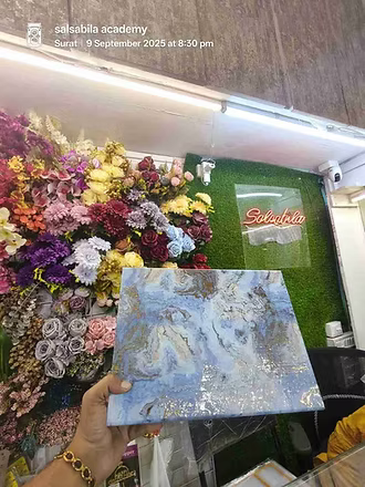 Gift box with foiling pasting cover