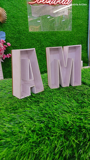 Monogram Letter Boxes Wooden or Foam Sheets For Dry fruits and Chocolate's gifting