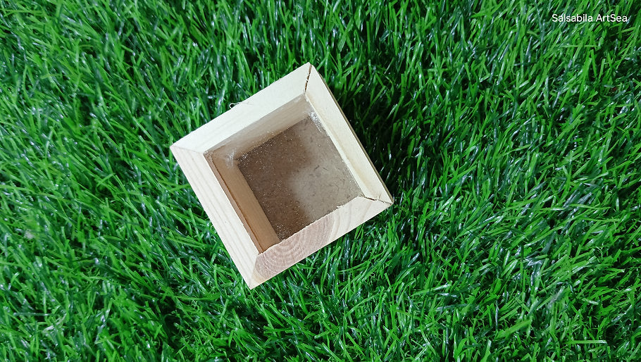 Wooden Acrylic Slider Box 2.5*2.5*2.5