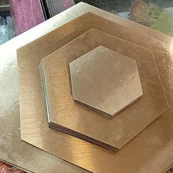 Hexagon Gold Plated MDF