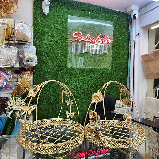 Gift Butterfly Metal Basket