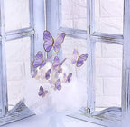Pastel Color Butterflies With Stick (Pastel/Paper)