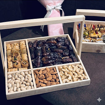 Dry Fruits Section wooden basket