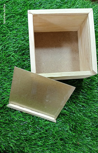 Wooden Acrylic Slider Box 6*6*4