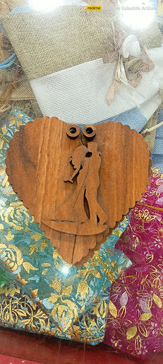 Heart Shape Ring Wooden Box