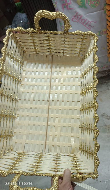 Painted Jute Tray(Basket)