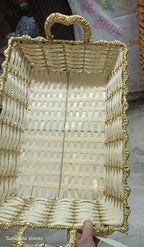 Painted Jute Tray(Basket)
