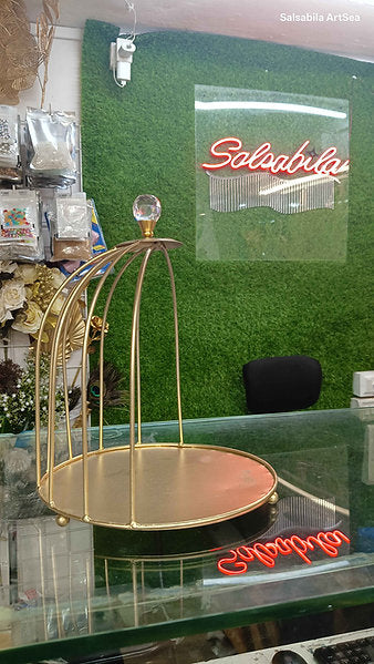 Metal cage Ring Cake Stand