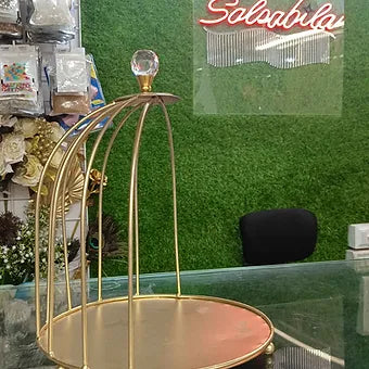 METAL CAGE RING CAKE STAND