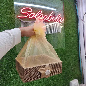 Decorated hamper bag and basket for Teacher's Day gift packaging