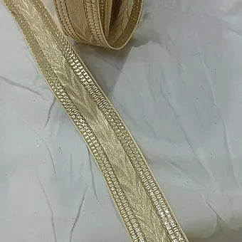 V shape golden designer lace