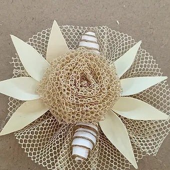 Dry Jute Flower Broach;